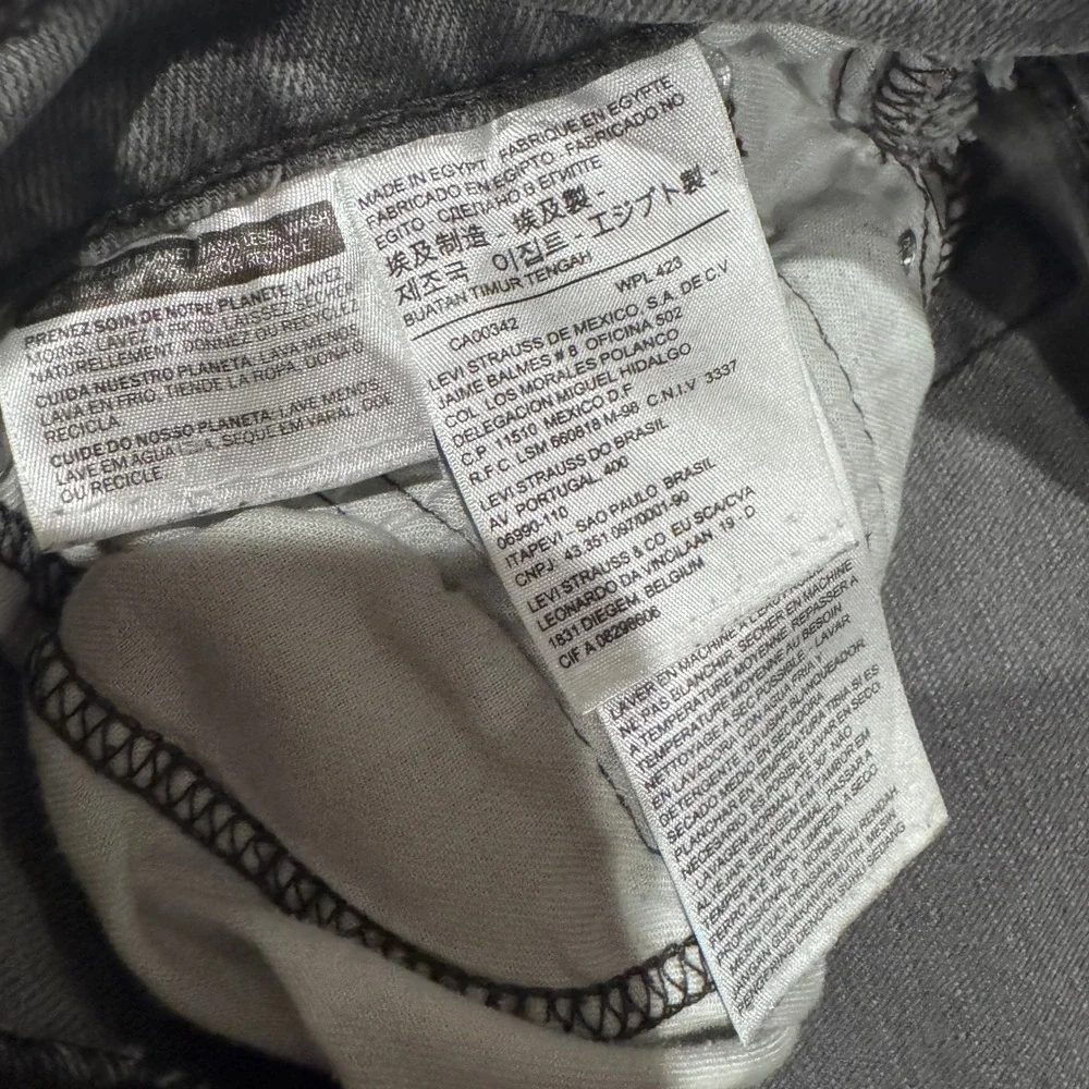 Levi 514 Straight Fit Jeans Mens 30x32 Gray Denim‎ Grunge Streetwear Indie Skate